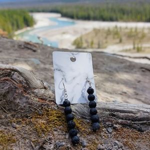 Lava rock earrings